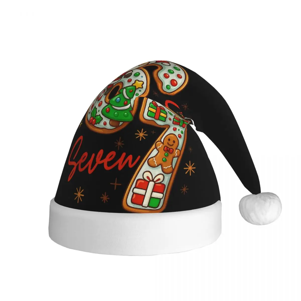 Funny Six Seven 67 Meme 6 7 Christmas Santa Christmas Hat for Adult Men Women Santa Hat Cap Christmas Party Decoration Gift