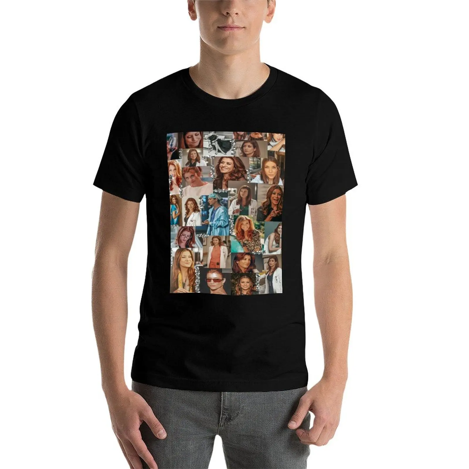 

addison montgomery collage :) T-Shirt cotton tshirt 100% t shirt custom print man t shirt graphic T-Shirt