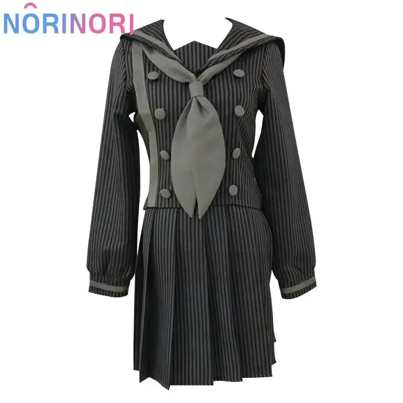 لعبة Danganronpa V3 Pregame Fem Shuichi Saihara أزياء تنكرية زي مدرسي الزي شعر مستعار رمادي قبعة تنورة علوية فتاة الهالوين