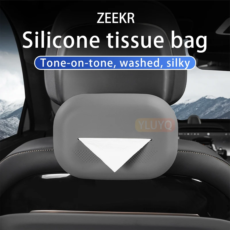 Para zeekr 7x/001 caixa de tecido silicone suprimentos carro gaveta caixa conjunto modificação interior gadget acessórios