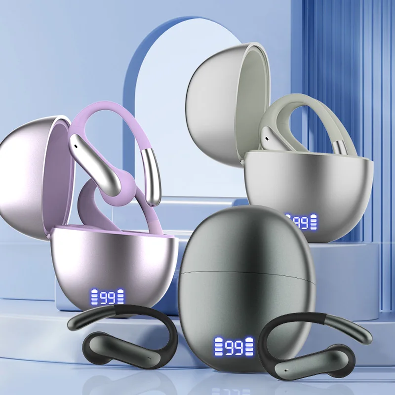 K10 New Model Wireless Bluetooth Earphones, Over-Ear Design, Oval Shape, Fashionable Charging Case, Comfortable and Unobtrusive