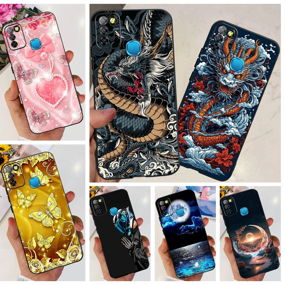 Case For Infinix Smart 5 X657 X657C Animals Bumper Silicon TPU Soft Phone Cover For Smart5 Funda Cartoon Dragoon Cool Style Etui
