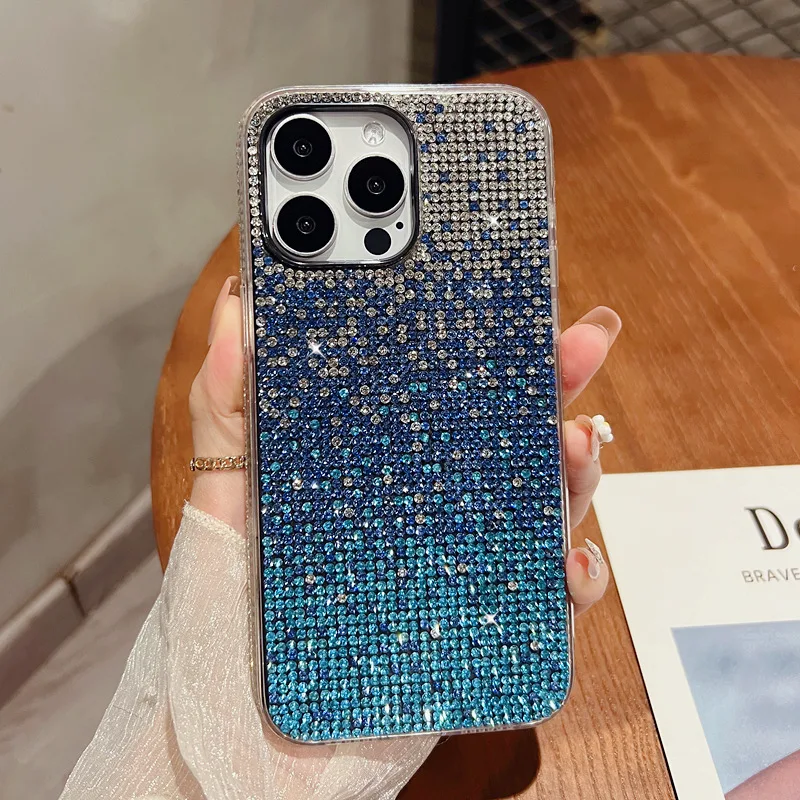

Luxury Case Full Shinny Diamond Bumper Frame Cover for iPhone 16 Pro Max 15 14Plus 13 12 11 Pro Max Trending Now Cases
