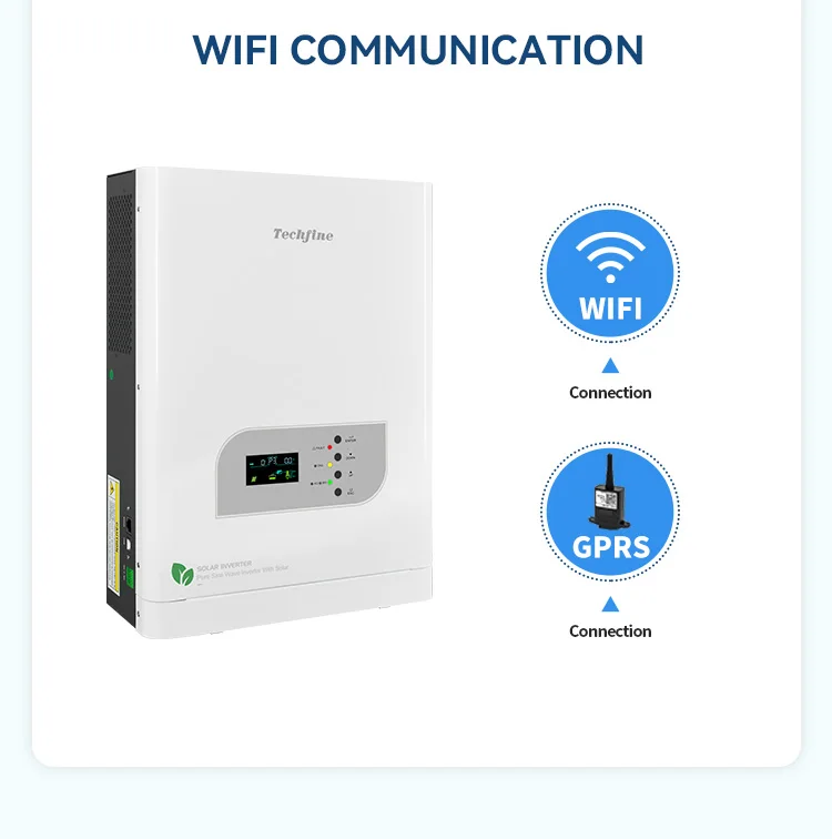 Techfine off Grid Inverter Surya Frekuensi Rendah Inverter 3kva 2.4kw dengan 60a Mppt untuk Sistem Energi Surya