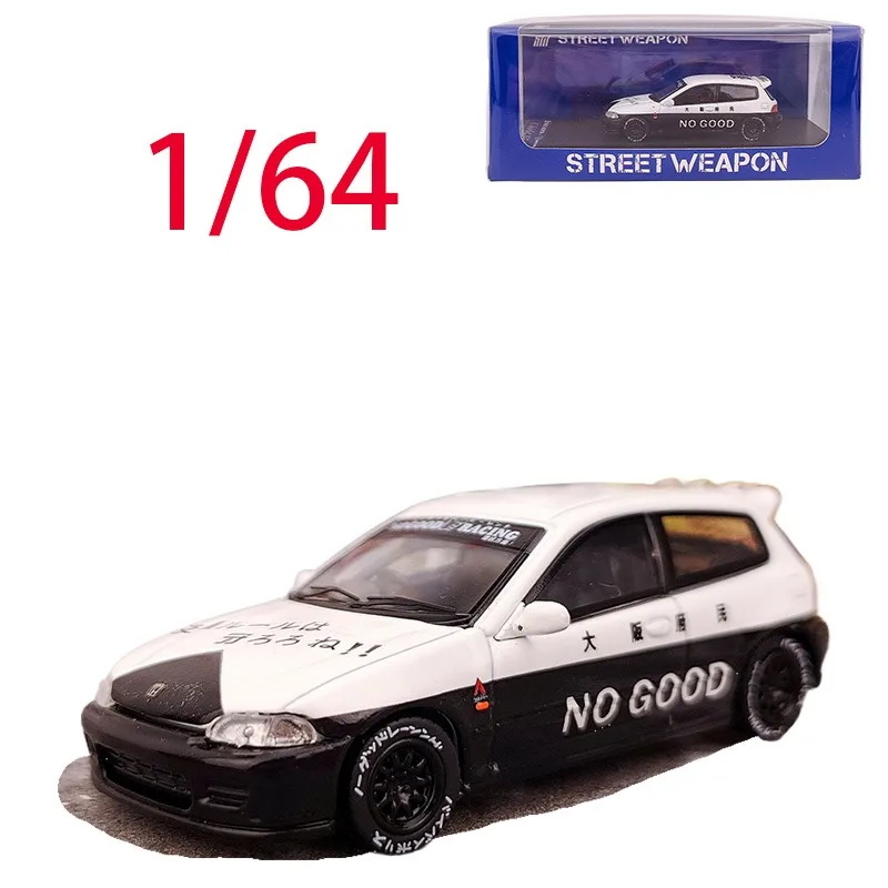 

SW Литая под давлением модель автомобиля из сплава в масштабе 1/64 Honda Civic EG6 JDM, полицейская машина, игровые транспортные средства, игрушки для мальчиков, оригинальная коллекция коробок