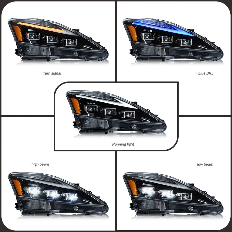 LED Car Lamp Assembly for 06-12 Lexus IS250 IS300 Modified Exterior Accessories with Car Lights Lens