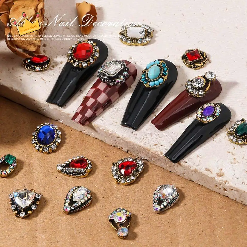 Luxus Quadratische Nagel Charms Liebe Herz Maniküre Zubehör Nail art Schmuck Nagel Dekorationen Nagel Strass 3D Nail art Bohrer