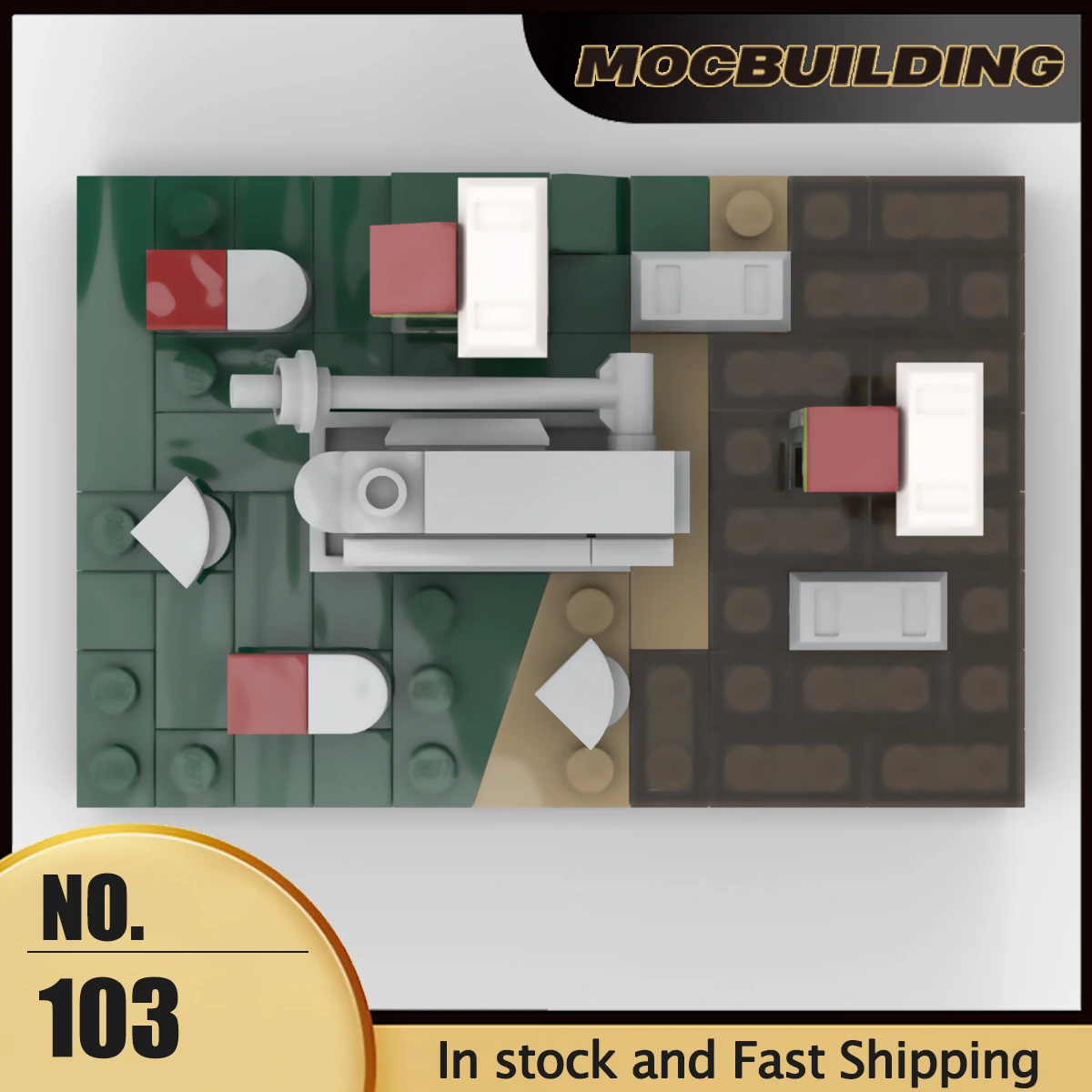 MOC Space Movie Scene 1:1455 GAR Land Vehicles Model, bloques de construcción, juguetes creativos, ensamblaje de bricolaje, colección de ladrillos, regalos de navidad