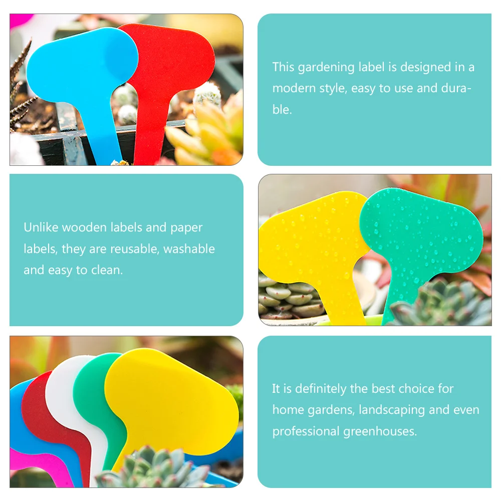 

200 Pcs Plastic Garden Markers Colorful Plant Tags Mini Stakes Reusable Durable L scaping Tools Gardening Accessories