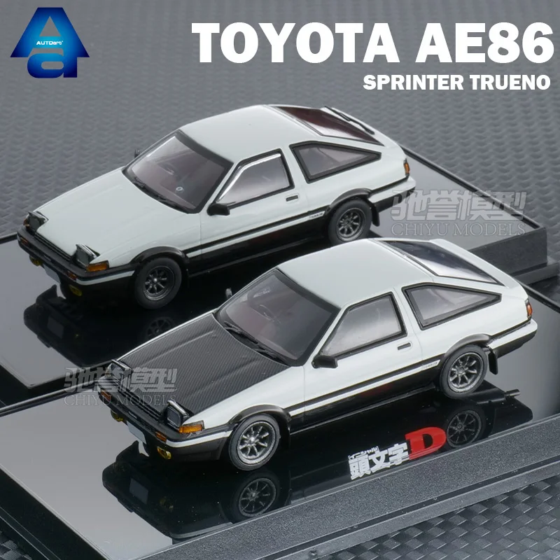 AUTOart 1/64 Toyota AE86 Initial D Takumi Fujiwara metal diecast cars toys for boys collection models car models