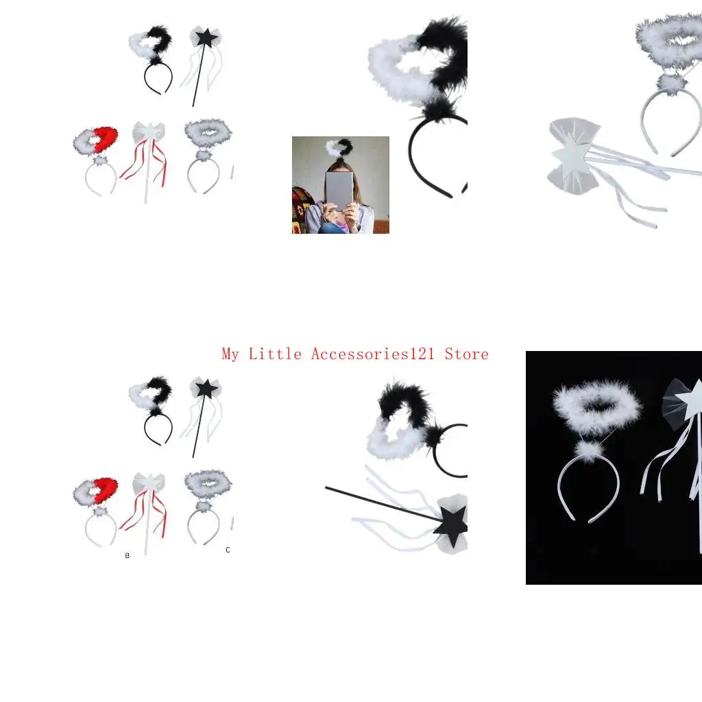 

Hairbands Cosplay Photo Booth Props Wand Angel Headbands Party Headpiece Fun Headbands for Music Festivals