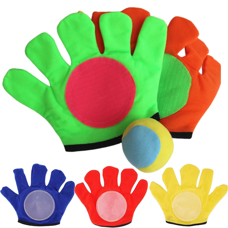 Sucker Sticky Ball Outdoor Sports Props Baseball Glove Catch Ball Game Set Throw And Catch Physical Education Teaching Aids TMZ