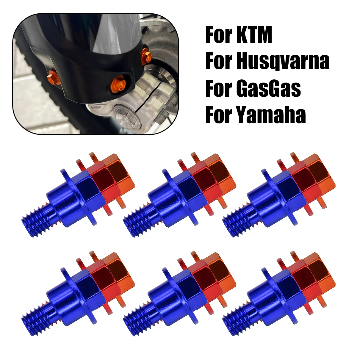 

XCMT M6*12 Front Fork Guard Bolt Screw For KTM EXC EXCF SX SXF XC XCF XCW XCFW 125 150 250 300 350 400 450 500 530 2000-2023