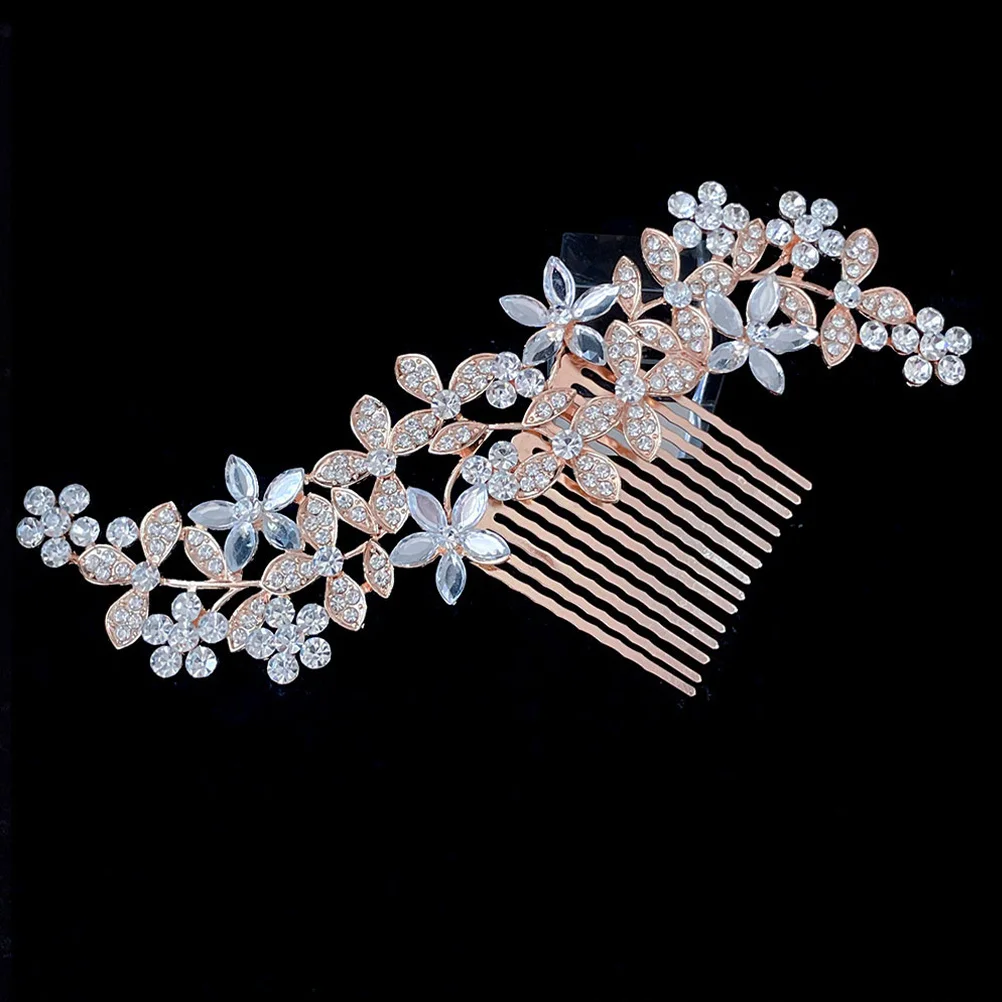 

2Pcs Rhinestone Bridal Hair Comb Elegant Wedding Hair Accessories Headpiece Decorative Hairpins for Bride Special Occasions