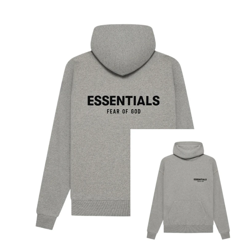 2025 Essentials Hoodie Letter Logo Women Sweatshirt High Quality Hip Hop Loose Unisex Extra Large Fashion Brand Pullover Hoodie