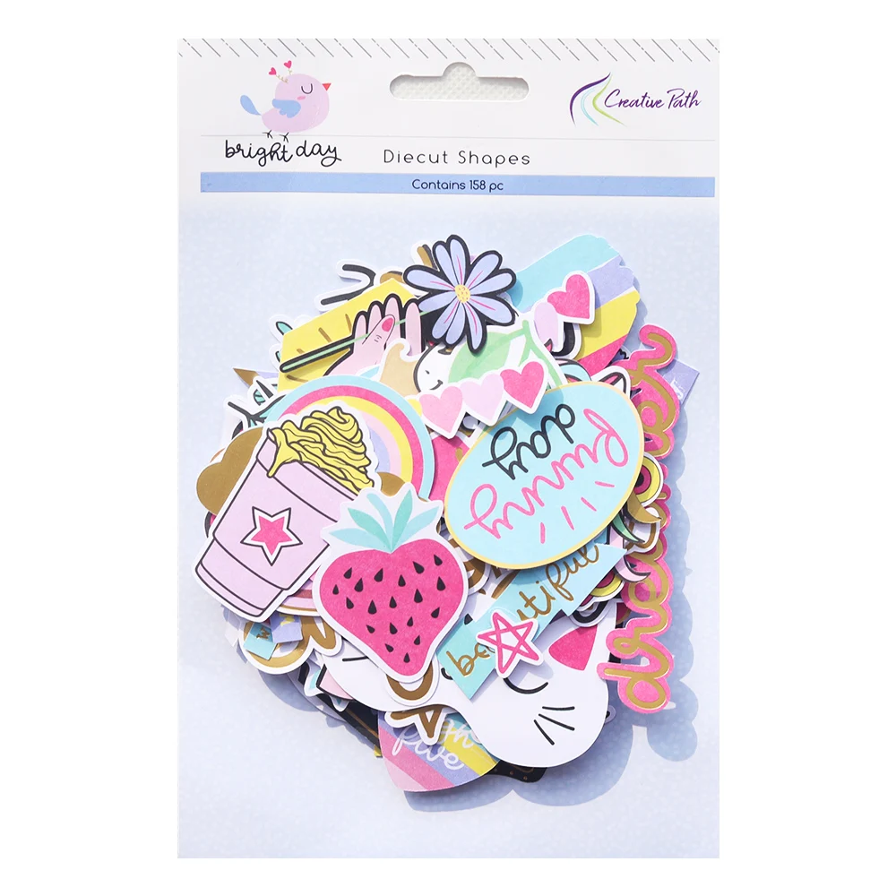 Creative Path Paper Die Cuts Shapes Embellishments Ephemera 158pcs Material Crafts Scrapbooking Cardmaking Journaling Decoration