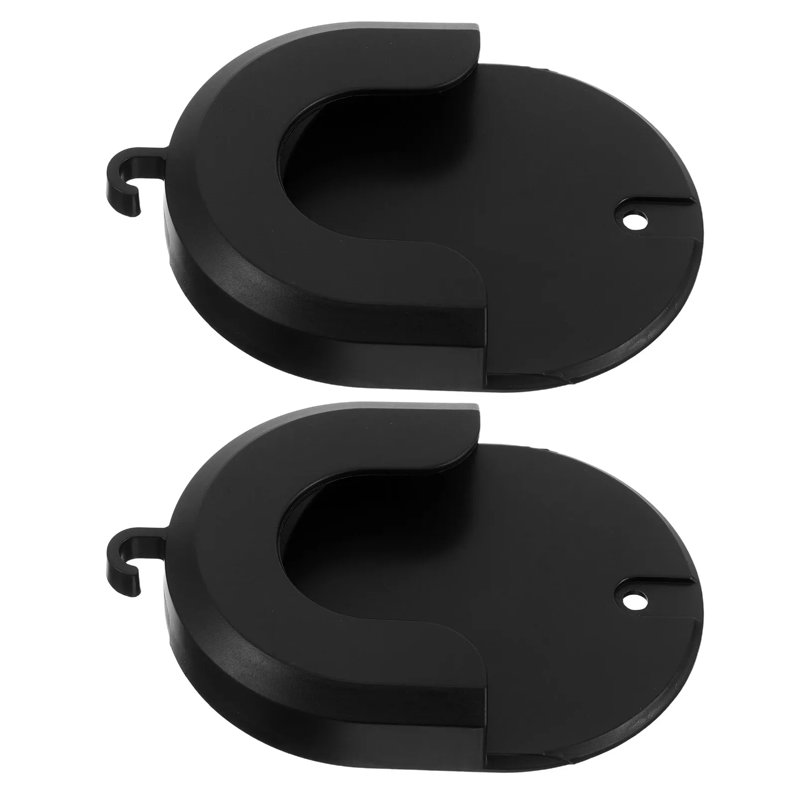 2Pcs Camera Wall Mount Hook Adhesive Screwless Plastic Bracket Black Indoor No Drill Mini Security Camera Holder for Home Office