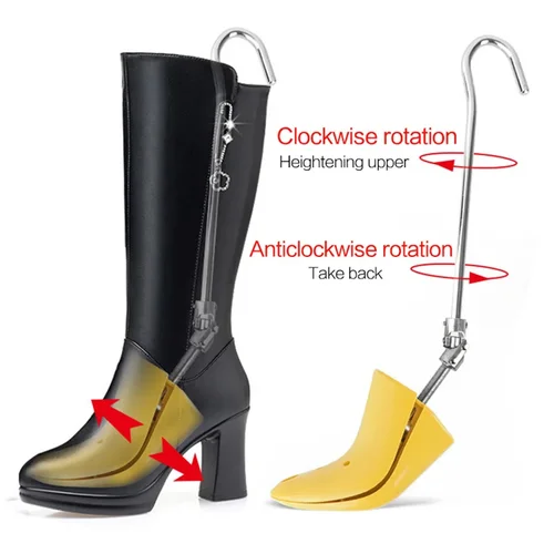 Imagen 2 del producto Árboles de zapatos para botas, zapatos de mujer anchos superiores ajustables, ensanchadores de zapatos profesionales para botas de tacón alto