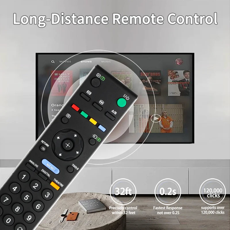 RM-ED009 For Sony Remote Control Replacement, ForSony Bravia LCD TV KDL-32S3000 KDL-40S3000 KDL-46S3000 KDL-26V4000 KDL-26V4220 - view 4