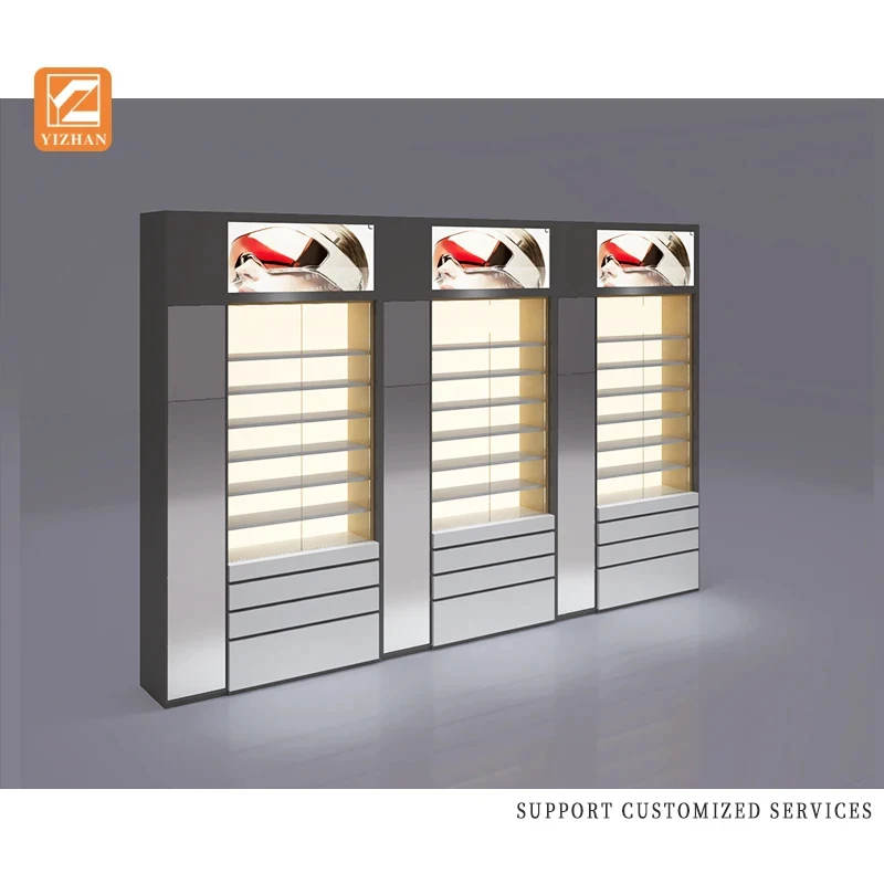 custom.Customized Optical Showcase with Lighting Design Cabinet Sunglasses Kiosk Eyewear Eyeglass Display