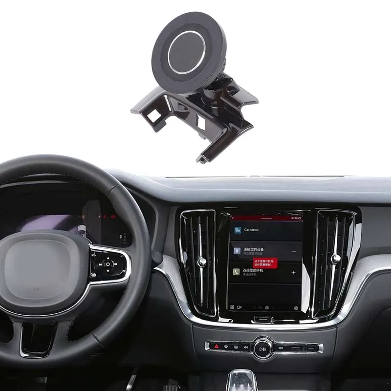 Magnetic Phone Holder Rotatable Center Console Dashboard Phone Holder Car Telephone Holder For Volvo S60 224 V60 225 2020-2023