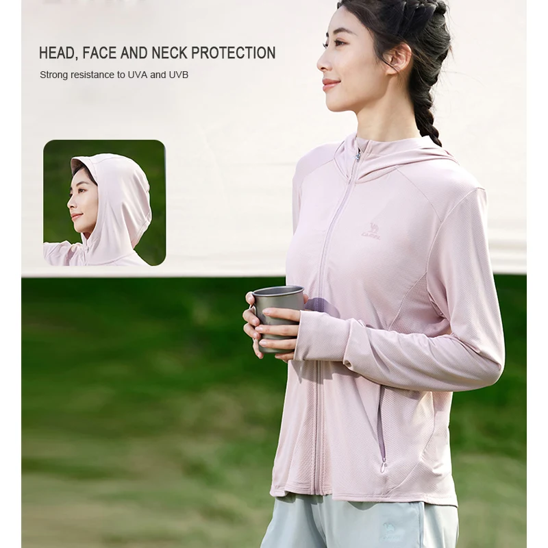 GOLDEN CAMEL Sun Protection Clothing Women Summer Jackets Quick-dry Sports Shirts Ice Silk Skin Anti-ultraviolet Jacket for Men