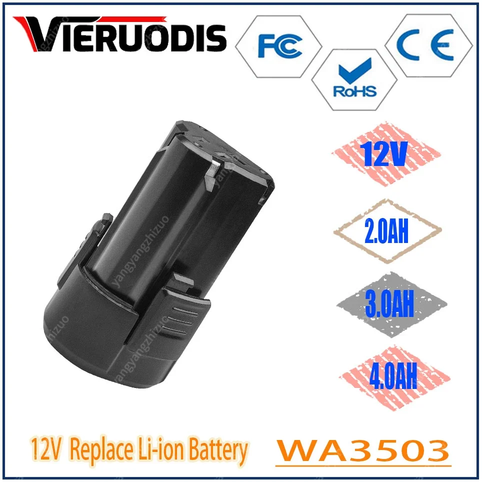 

For Worx 12V battery 3.0AH 4.0AH lithium battery pack WA3506 WU130 WU131 WU132 electric drill screwdriver original replacement