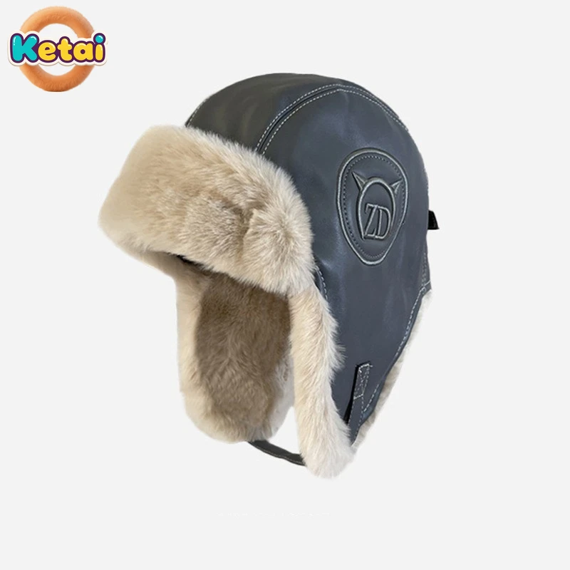 Ledermütze, Lei Feng-Mütze, dicke warme Wintermütze für Herren, modischer und multifunktionaler Anti-Kälte- und Warmer Gehörschutz