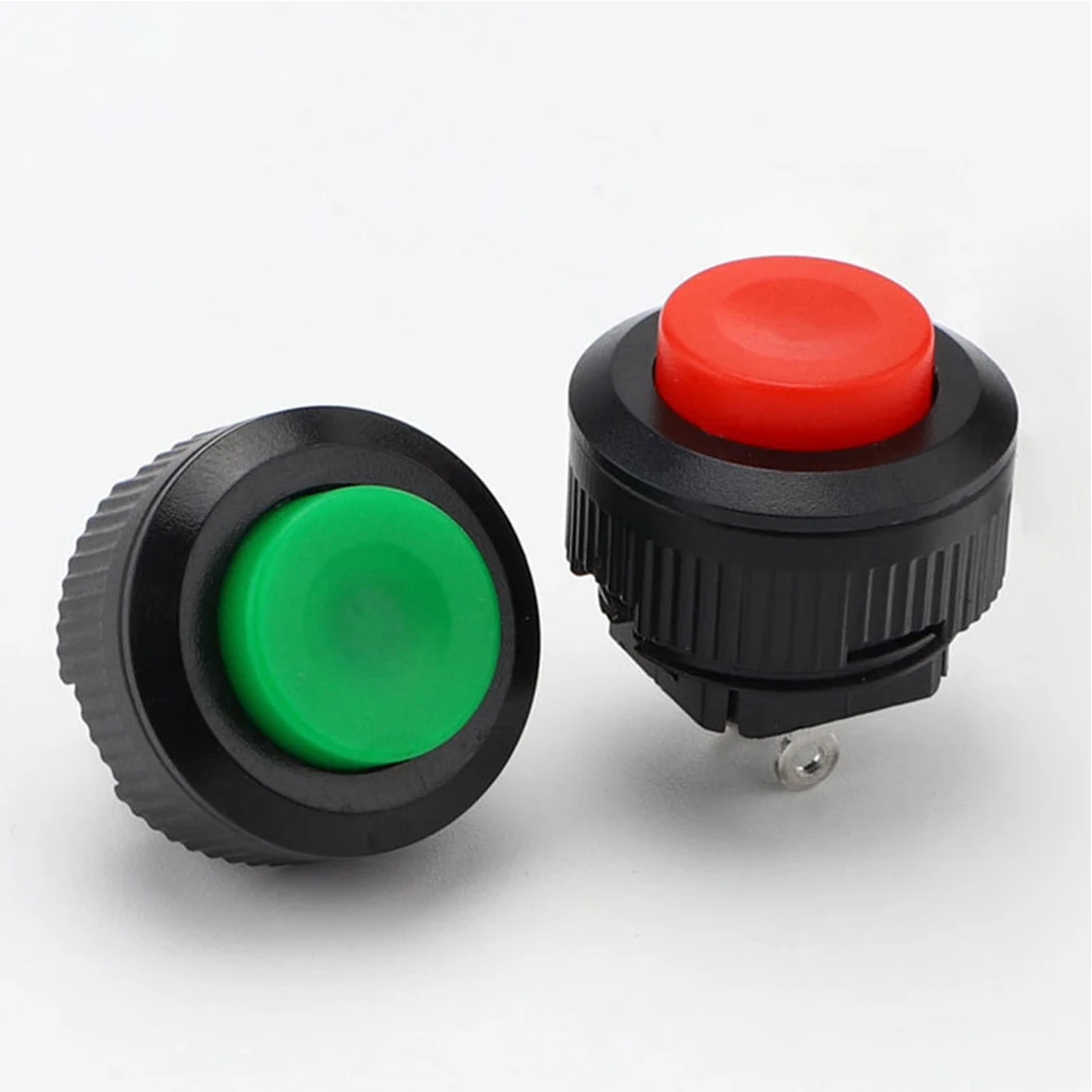 10PCS/Lot ABILKEEN 14mm High Head Plastic Push Button Switch 1NO/1NC OFF-(ON)/ON-(OFF) Momentary Push Button with 2Pin Terminal