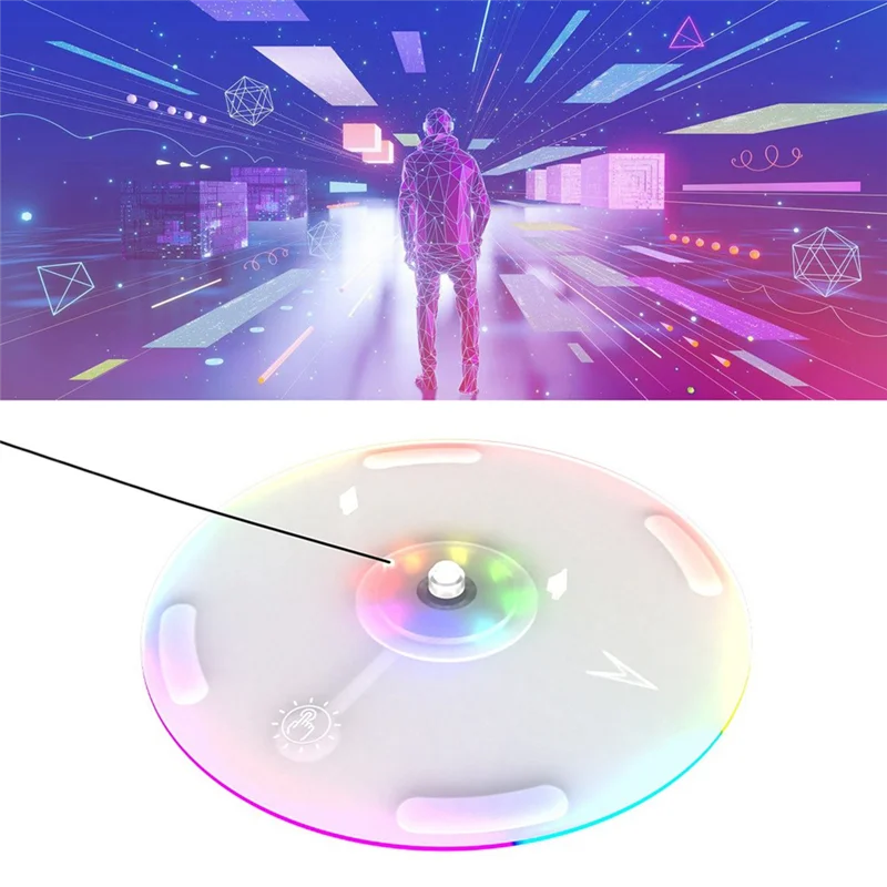 A68Z Console Dock Stand For PS5 Slim Console Disc Upright Stand With RGB Dazzle Color Console Dock Simple Stand