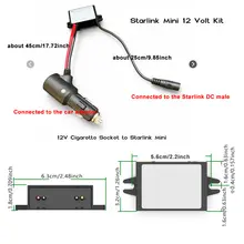 Adaptador Starlink Mini 12V, conversor de cabo de alimentação DC 12V para Starlink Mini fonte de alimentação Step até 30V 3.5A Kit de conversão DC macho