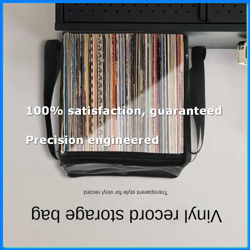 

Vinyl Record Carrying Storage Case Travel Storage Bag Dustproof Portable Case with Lid Handles for 12 Inch Vinyl Albums-ELEC