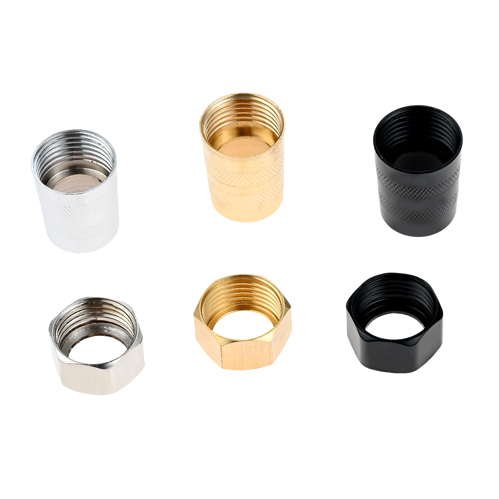 Boquilla de ducha de 2 piezas, conector de entrada y salida de manguera, tuerca de tubería de agua, juntas de cobre universales, accesorios de reparación de tubería de agua de baño