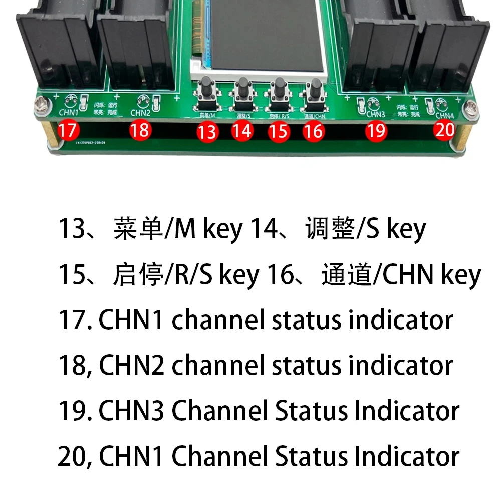 Tester di capacità della batteria del Display LCD di tipo C a 4/2 canali modulo rilevatore di batteria digitale al litio MAh per misuratore di prova