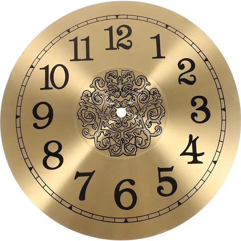 Quartz Wall Clock Dial Face Vintage Aluminium Metal Wall Clock Arabic Numeral Bedroom Living Room Clock Decoration