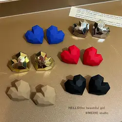 Pendientes de acrílico con forma de corazón para mujer, aretes geométricos, coloridos, gruesos, Estilo Vintage, color caramelo