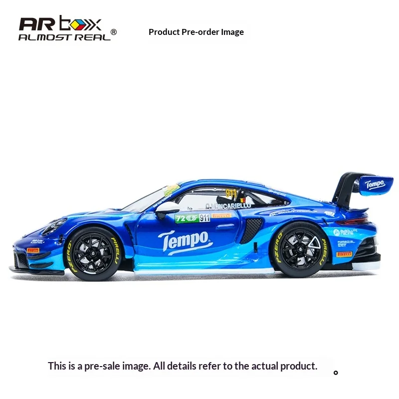 1:64 Ar 911 Gt3 R2025 Grand Prix van Macau # 911 Evenementversie Simulatie Legering Miniatuur Gegoten automodellen Aangepast kinderspeelgoed