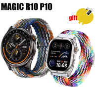 For KOSPET MAGIC P10 R10 Strap Smart Watch Band Nylon Belt Adjustable Soft Breathable Wristband Screen Protector Film