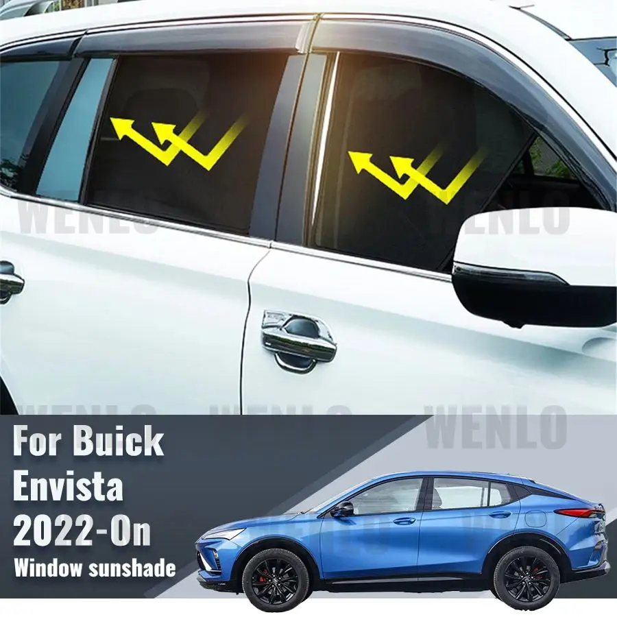 

For Buick Envista 2022 2023 2024 Magnetic Car Sunshade Front Windshield Curtain Rear Side Window Sun Shades Shield