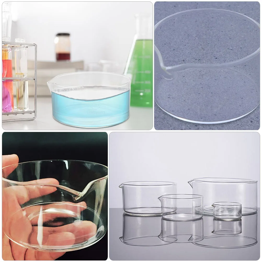 طبق تبخر زجاجي مع صنبور منطقة سطحية كبيرة لعملية تكرير التبلور السريع تجربة لوازم المختبرات #1