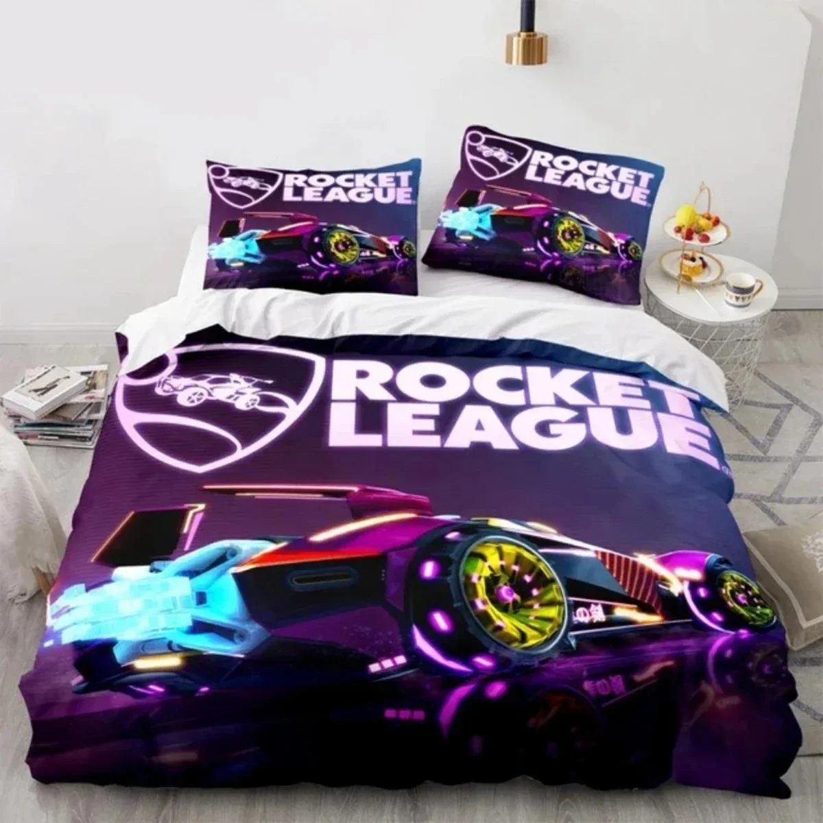 

Game League Rocket 3D NEW Duvet Cover Pillowcase Bedding Set Adult Boy Girl Bedroom Decoration Children Single Double Large