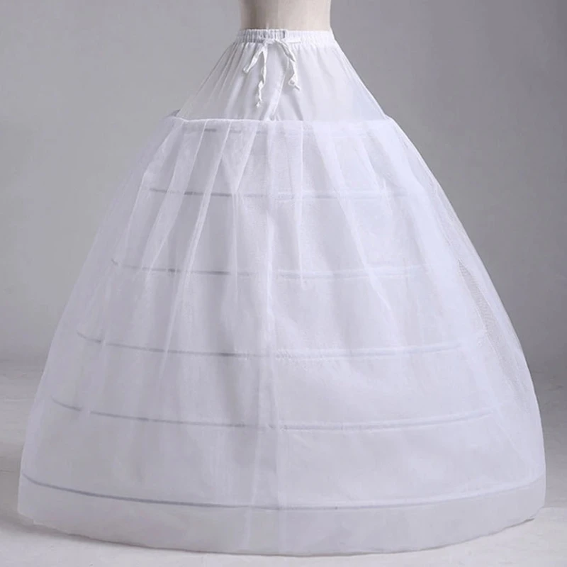 Petticoat Crinoline Slips Wedding Accessories White Hoop Skirt 50s Vintage Under Skirt for Women Girls Fluffy Tea Length