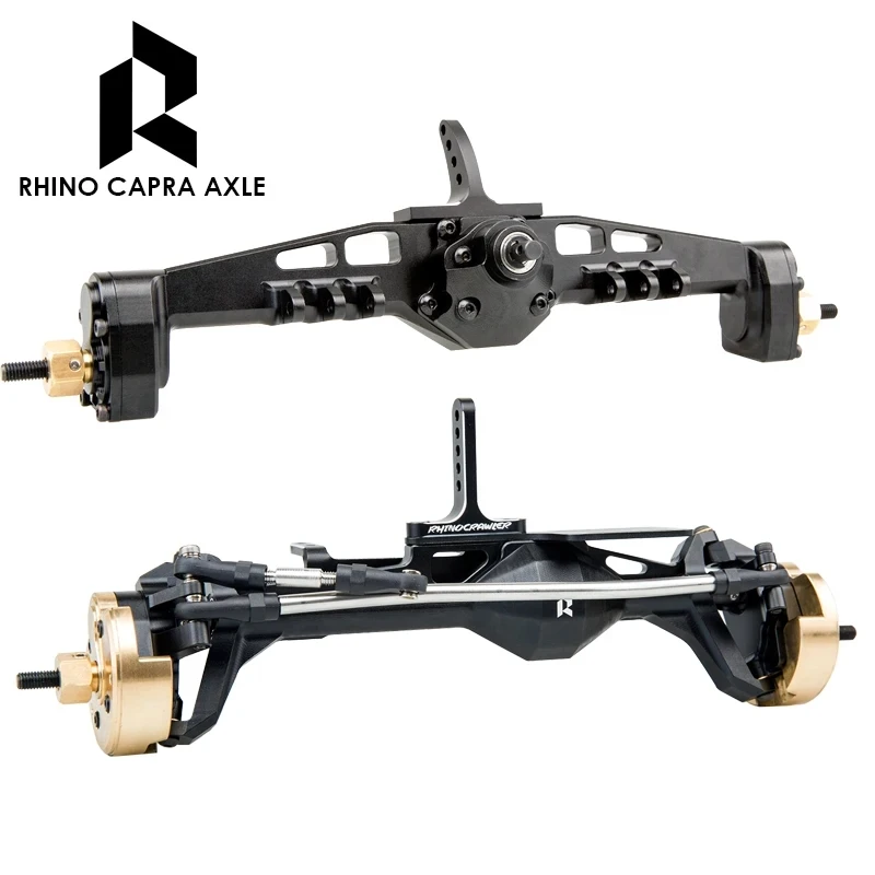 Rhino Capra Axles CNC Aluminium Offset Porta Battery Servo Mounts Riser Rear Link For 1/10 RC Crawler Axial Capra 1.9 UTB LCG