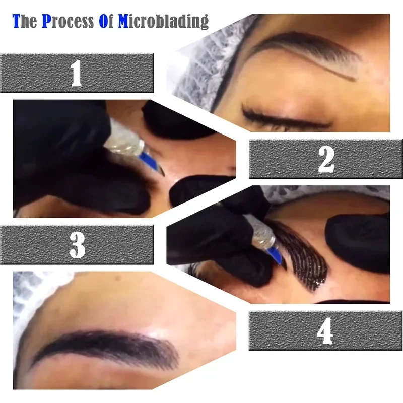 Microblading Pen Practice Skin Handmade Pen Makeup Eyebrow Tattoo Needle Pigment Kit 2020 New Tattoo eyebrow Set
