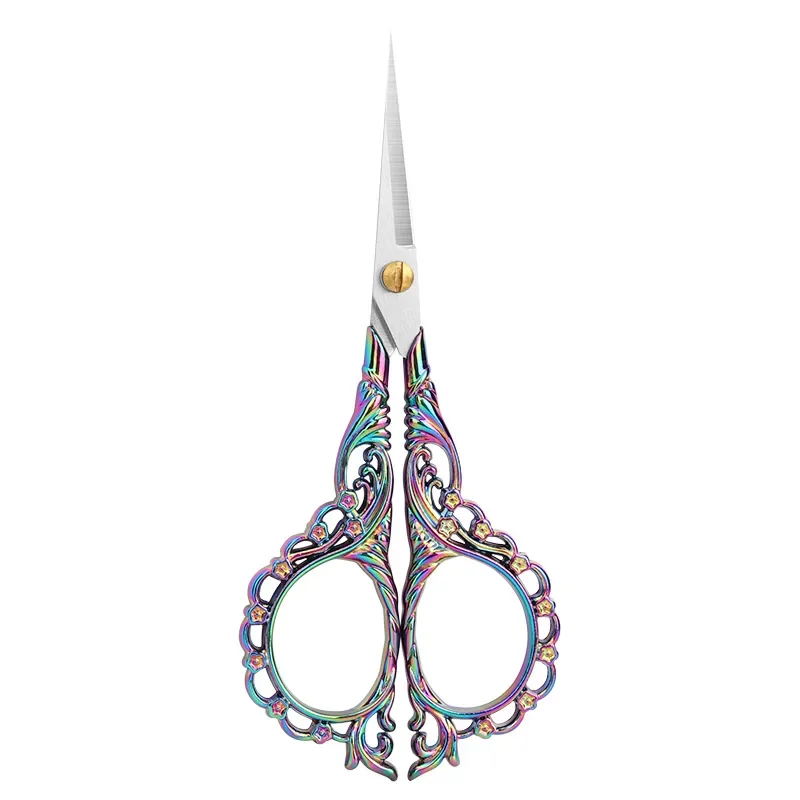 Vintage small scissors stainless steel scissors wool embroidery scissors student hand pointed sewing supplies