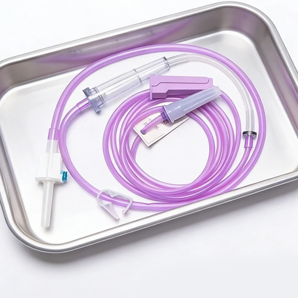 2Pcs Enteral nutrition infusion tube Infusion pump Nasal feeding pump tube Feeding tube Supply line Dual-purpose joint Gravity