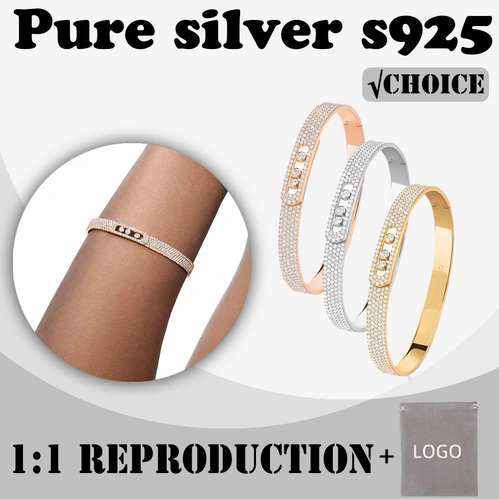 

Fashion sterling silver s925 diamond bracelet messik home MOVE UNO series luxury charm bracelet