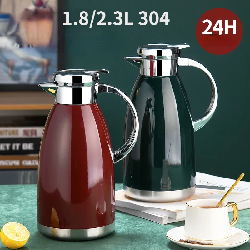 Winter Insulation 304 Stainless Steel Vacuum Insulation Pot Warm Water BottleEuropean Coffee Pot Household Hot Water Bottle