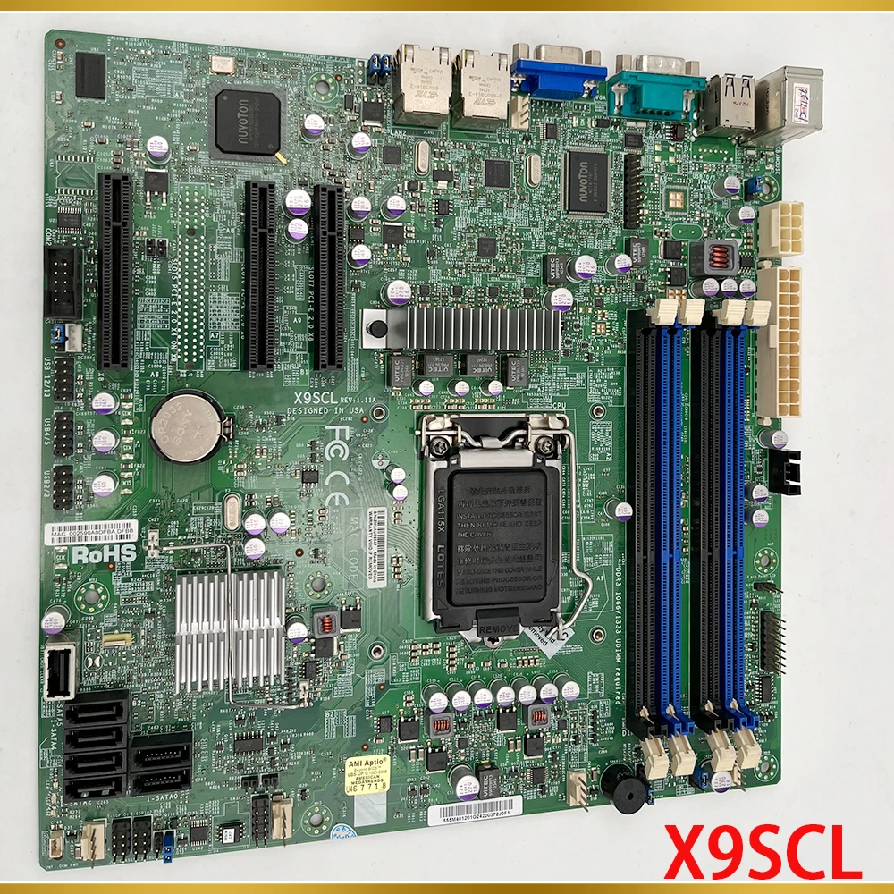 

For Supermicro Server Motherboard LGA1155 Xeon E3-1200 V1 V2 Serie 2nd and 3rd Gen Core i3 DDR3 SATA 2.0 PCI-E 3.0 X9SCL