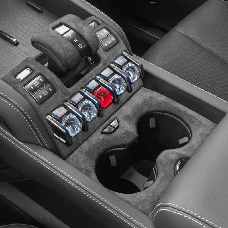 

Alcantara Suede Shifter Gear Handle Shift Knob Cover Auto Trim For BYD Formula Leopard 5 2023 2024 2025 Car Interior Accessories